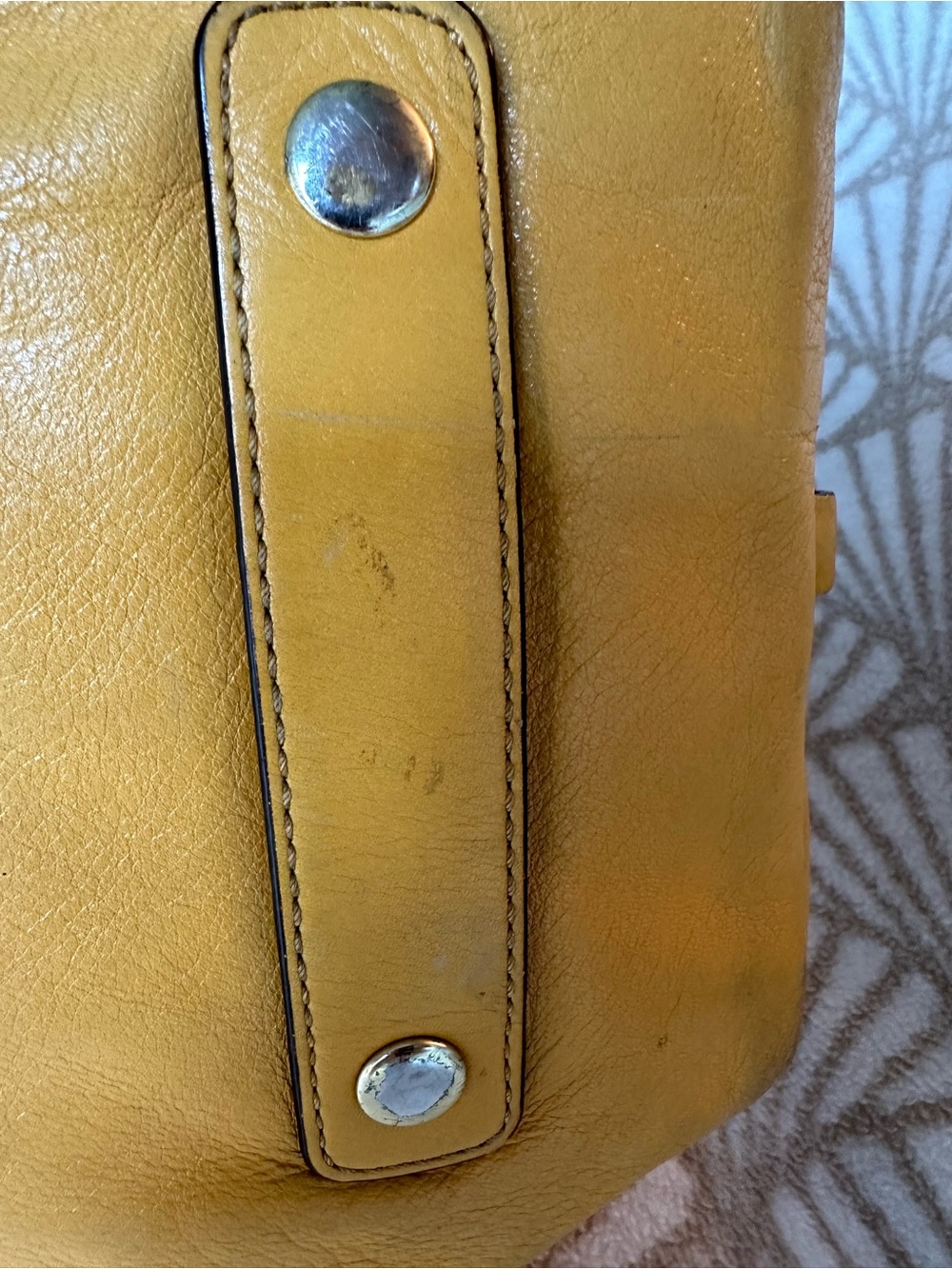 Coach Mustard Yellow Leather Satchel with Tags - Picture 9 of 14